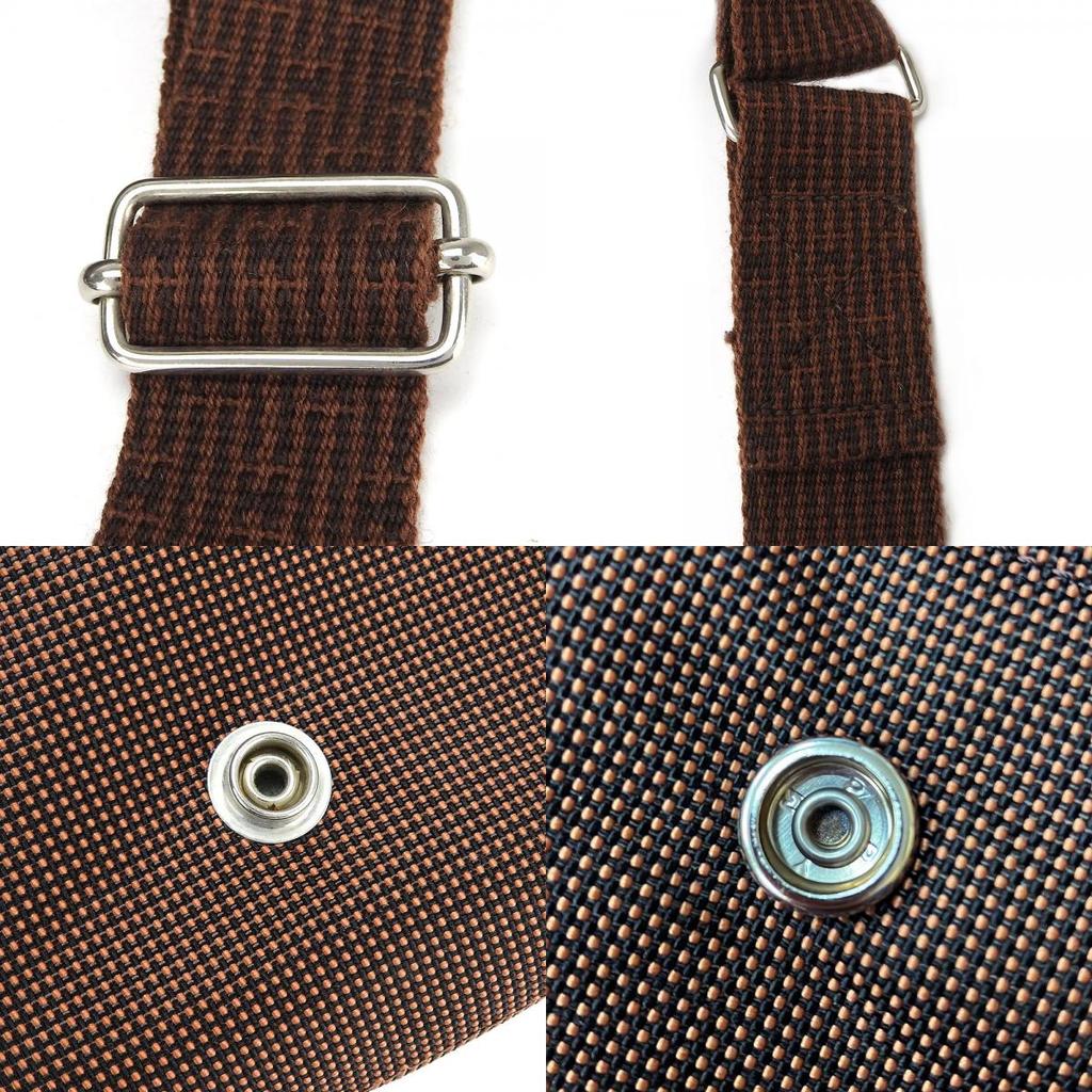 Gebrauchte HERMES Schultertasche Bassus PM Her Line Canvas Braun Braun lässig