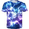 T-shirt Estiva da Uomo in Poliestere 3D Asciugatura Rapida Traspirante Manica Corta T-shirt Casual Colore Tie Dye T-shirt Estiva