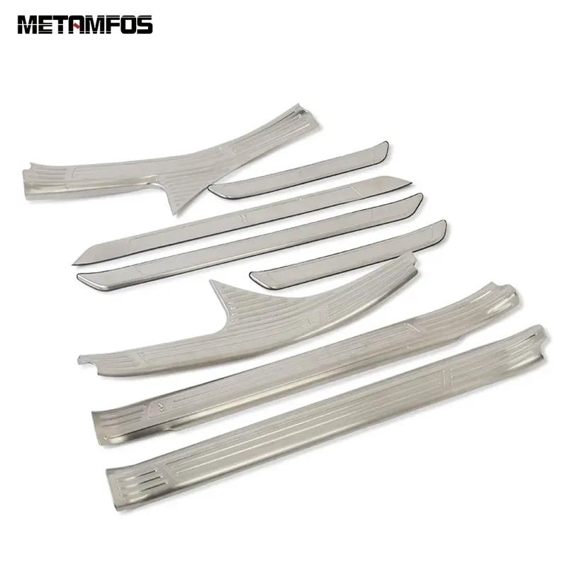 For Toyota Avalon 2018-  2024 Inner Exterior Door Sill Plate Scuff Guard Plate Welcome Pedal Entry Guard Accessories