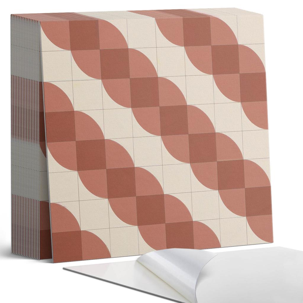 Komplet Kafelków Pcv Z Dekorem Do Kuchni Lub Łazienki Geometryczny Wzór Falisty 20X20X20 Cm
