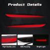 For Tesla Model 3 Model Y 2018 2019 2020 2021 2022 Led Rear Bumper Reflector 3 Functions Brake Light Dynamic Fog Light Red Smoke