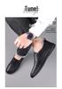 2025 Men’s Breathable Soft-Soled Slip-On Leather Business Casual Shoes - British Style, Low-Top.
