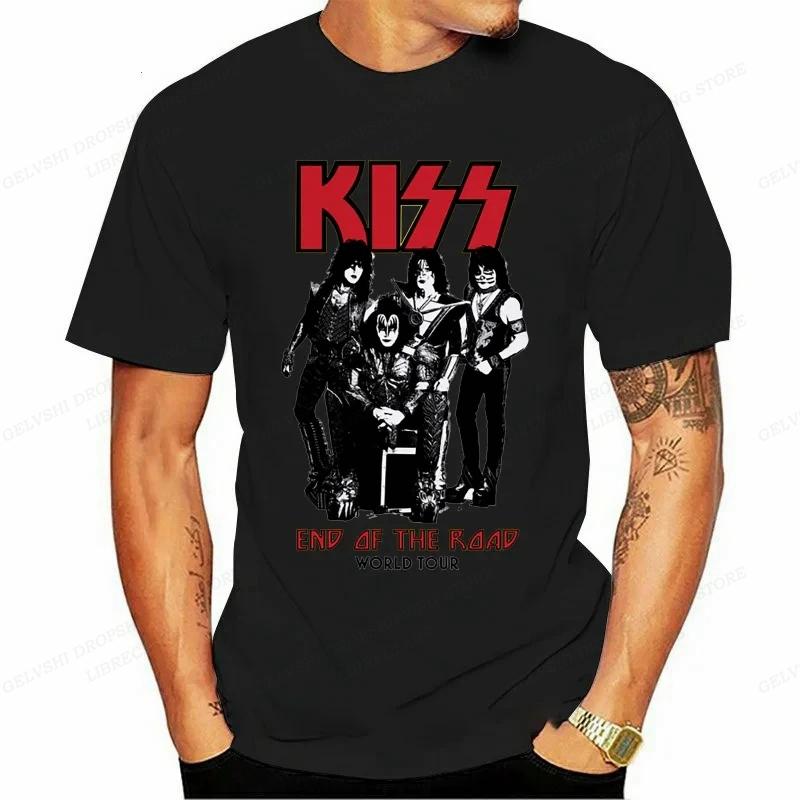 Rapper Kiss Band T Shirt Unisex Unisex Fashion T-shirts Cotton Tshirt Boy Tops Tees Unisex's Clothing Music T-shirts Kiss Album Clothes