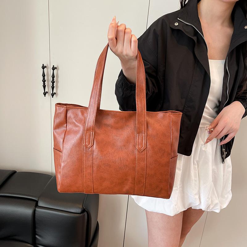 2026  Women'S Large Capacity Tote Bag Soft Leather Shoulder Bag Crossbody Bag Handbag