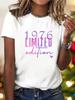 A Limited Edition WomenS ShortSleeve Top with a 1976 Pattern Perfect As a Birthday Gift