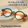 2026 Neue Modische Blaulichtfilternde Lesebrille für Presbyopie Unisex Rundes Gestell Hochauflösende Lesebrille Dioptrien 0 bis +4,0