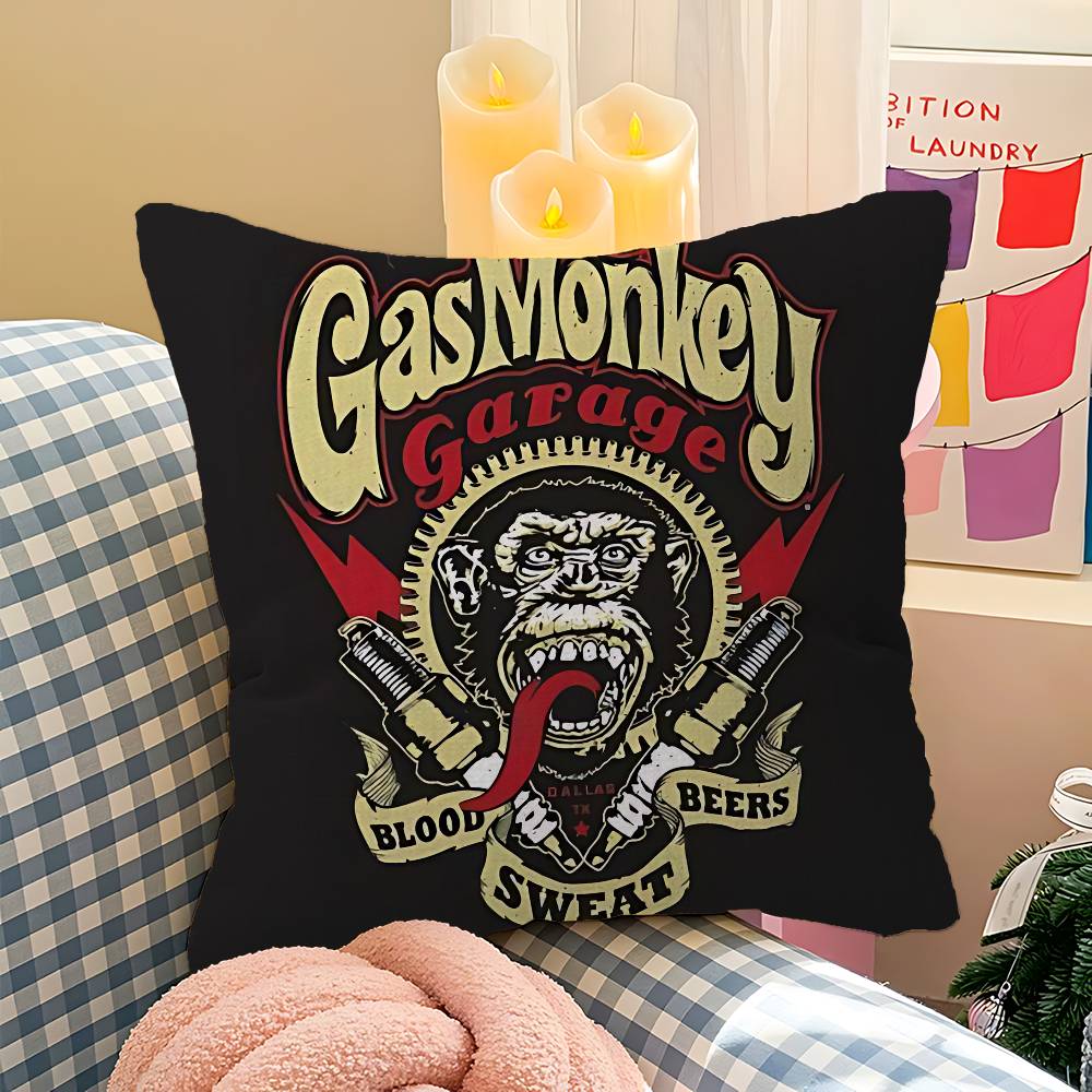 G-Gas M-Monkeys Garage Pillow Cover For Bedroom Room And Living Room Sofa Decorative Cushion Cover