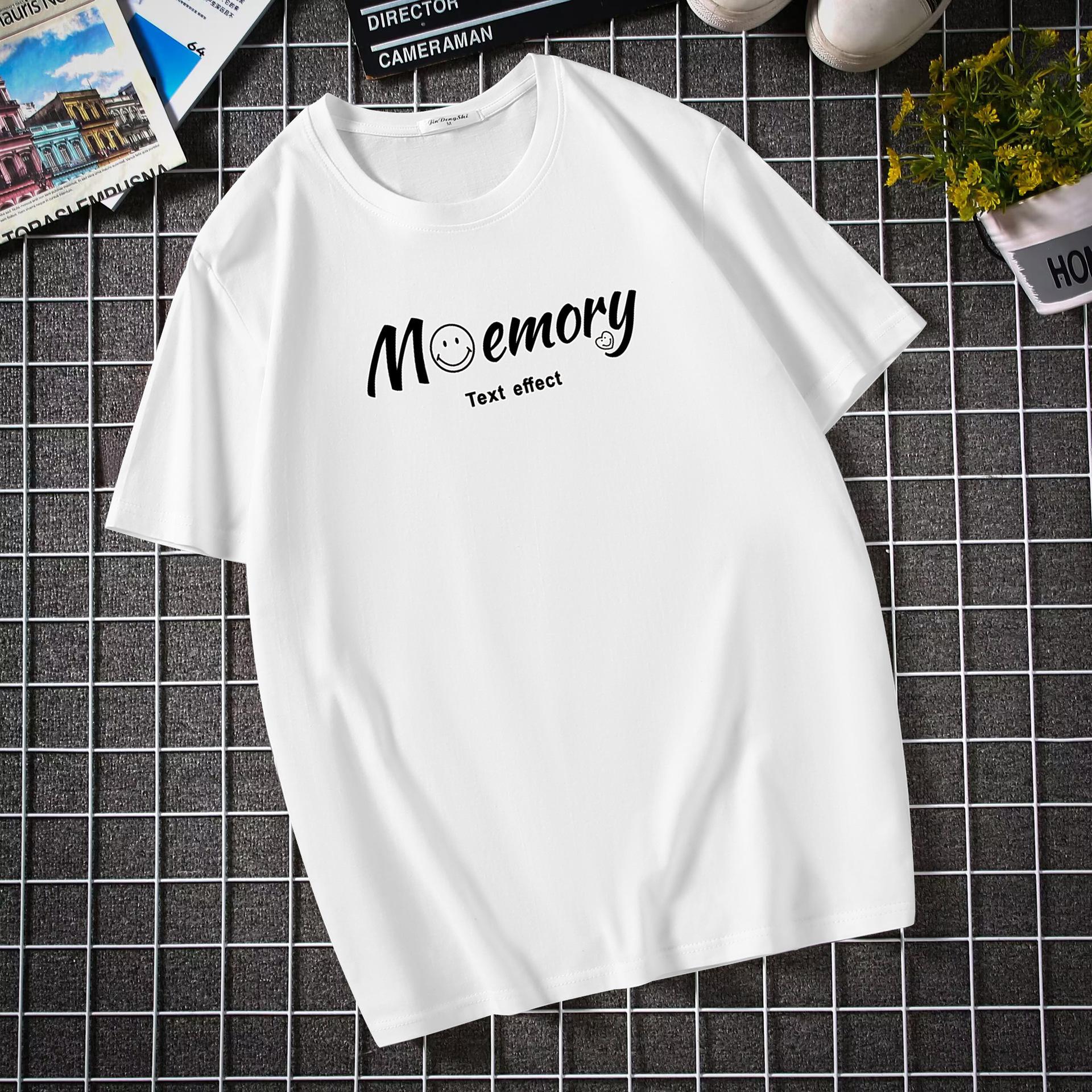 

Чоловіча футболка Memory Plus Size 12XL, бавовняна повсякденна футболка з короткими рукавами та круглим вирізом, дихаюча, комфортна посадка 4XL білий