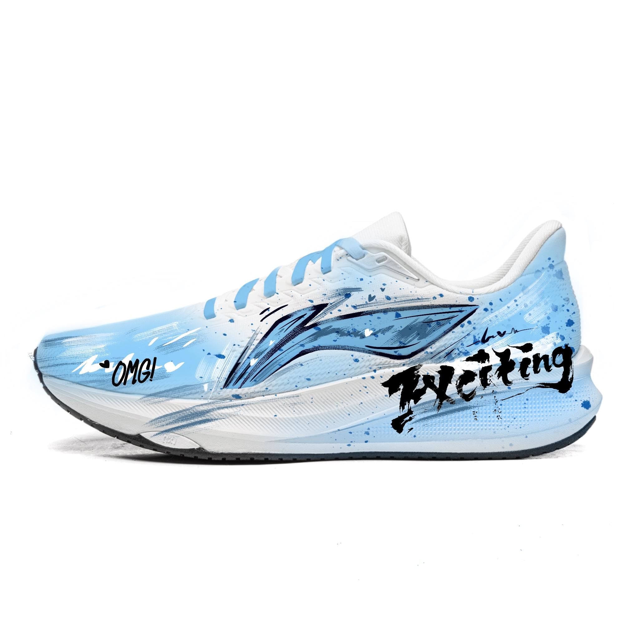 

Li Ning Red Hare 9 Jacquard Breathable Rebound Low top TUFF RB Rubber Outsole Running Shoes Women s Blue Black ARPW004-8(Team60-) 39