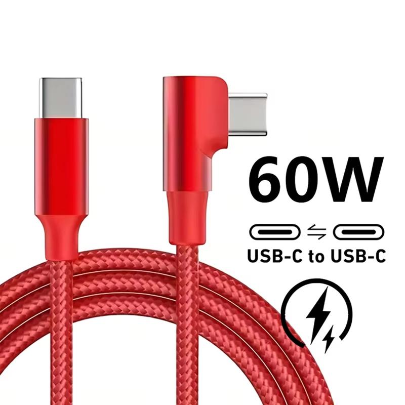 90° Elbow USB C Type C Fast Charging Cable for iPhone 17 16 15 Pro Max Samsung S25 S24 Xiaomi Redmi POCO OnePlus Oppo Vivo