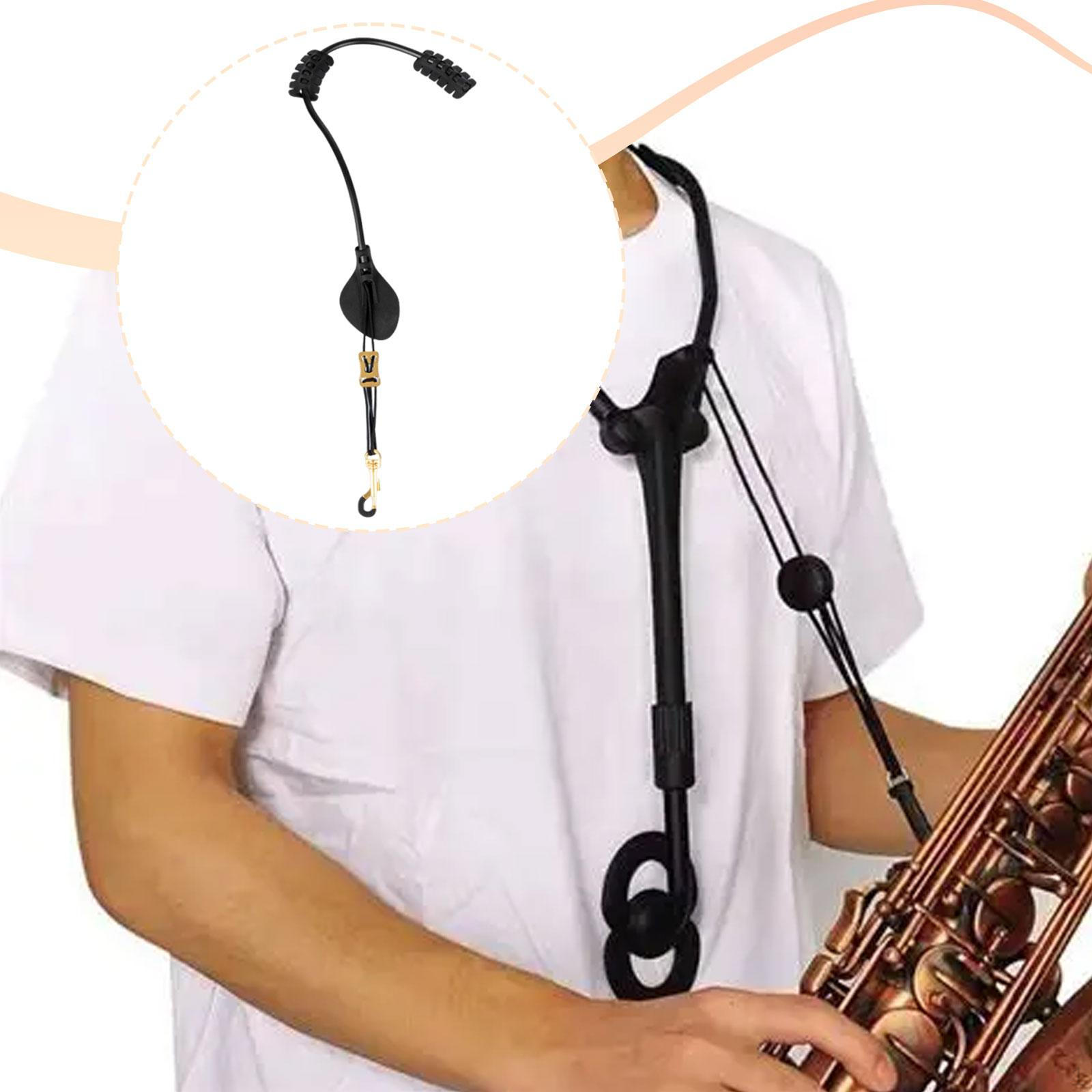 

Adjustable Saxophone Strap with Non-Slip Backing Comfortable Shoulder Pad Cord And Metal Clasp
