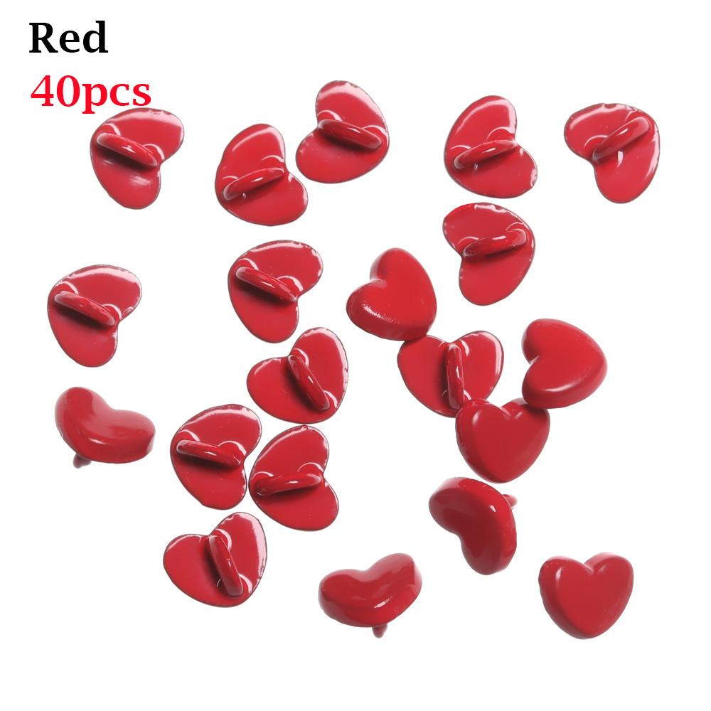 20/40pcs 5mm Mini Button DIY Doll Clothes Metal Printed Buckle Heart Pattern Buckles for 1/6 Doll Clothing Sewing Accessories