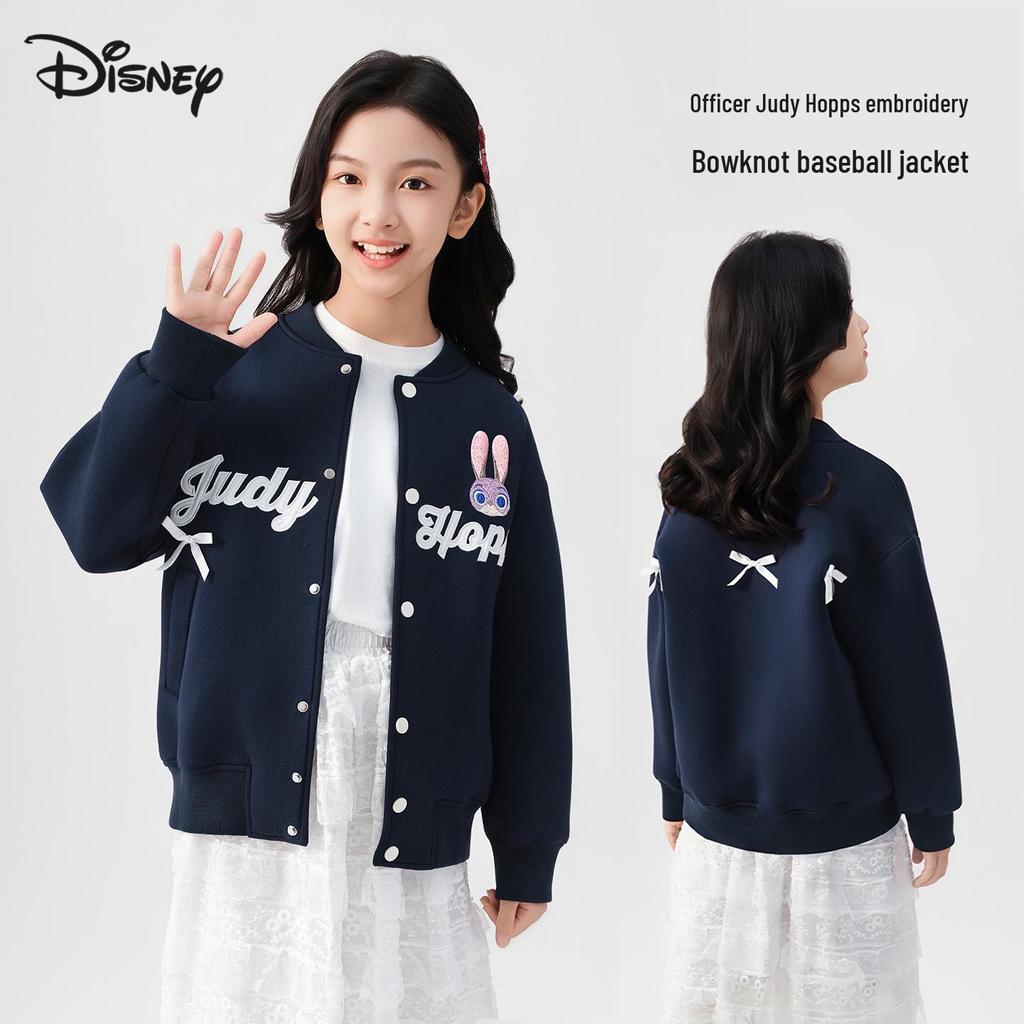 Officer Judy Hopps Baseballjacke für Mädchen - Cartoon-Schleife Herbst-Oberbekleidung