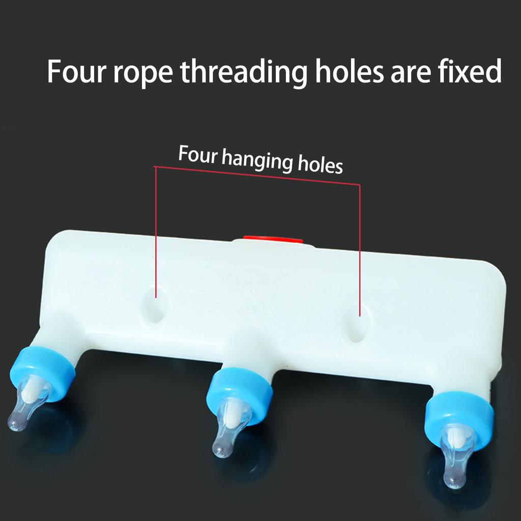 3 Nipple Hanging Feeder Bottle For Lamb Calves Piglets Durable Multiple Animal Nursing Tool Farm Drinking Equipment