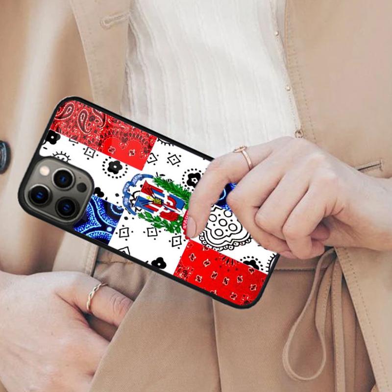 Dominican Republic Flag Back Magnetic Phone Case For APPLE iPhone 17 Air 16 14 13 12 Pro Max 15 Plus Wireless MagSafe Cover