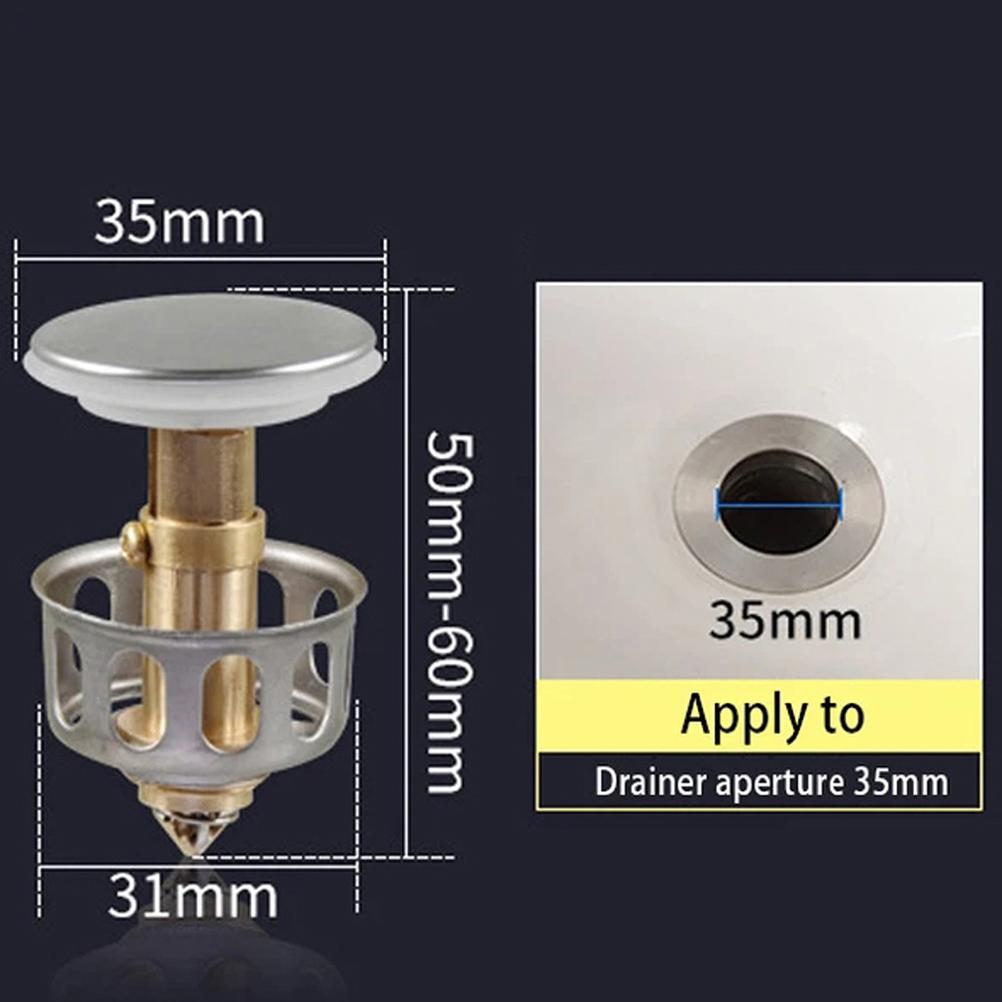 Universal Sink Drain Filter Stopper for Kitchen Bathroom Basin Pop up Drain Strainer