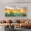 Golden Flower Abstract Home Decor Oil Painting Printed On Canvas Wall Art for Living Room Modern Posters Vintage Quadros Nordic