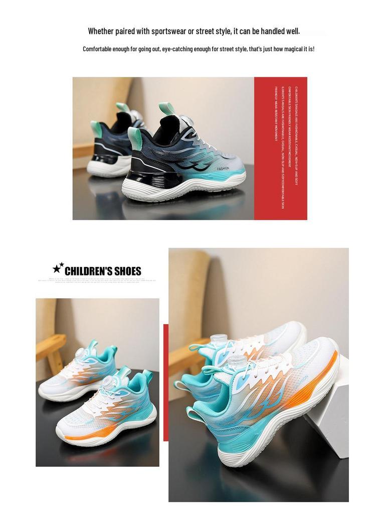 Atmungsaktive Jungen-Schuhe mit Netz-Obermaterial und rutschfester Sohle für Laufen & Basketball - Herbstkollektion