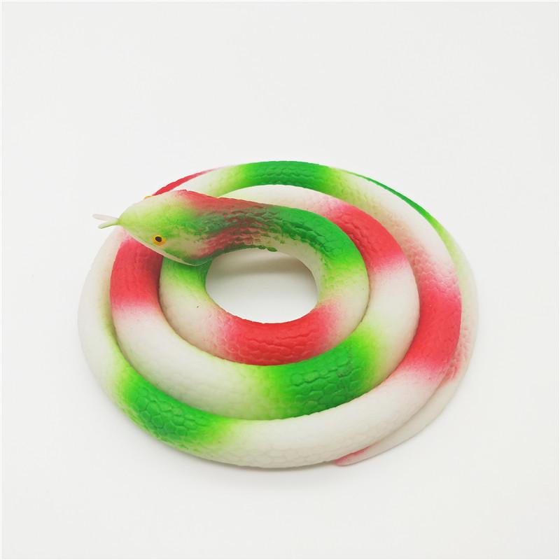 Children's Soft Rubber Toy - Large Green Fake Snake Prank Model