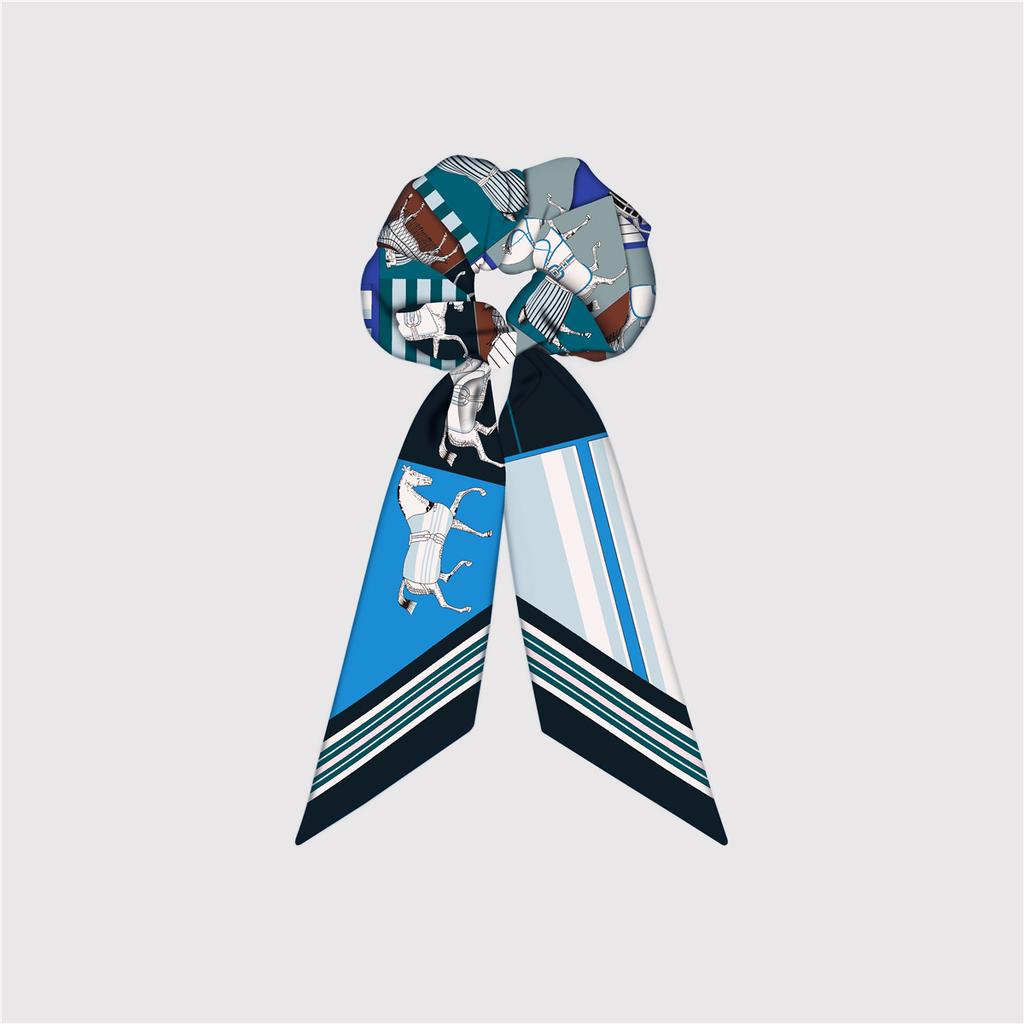 Elegant Silk Large Scrunchies Rubber Bands Women Hair Scarf Elastic Hair Bands Ties Ponytail Holder Hair Accessories for Girls