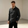 Men's Half Zip Sweatshirt Stand Collar Loose Fit Color Casual Pullover for Spring and Fall