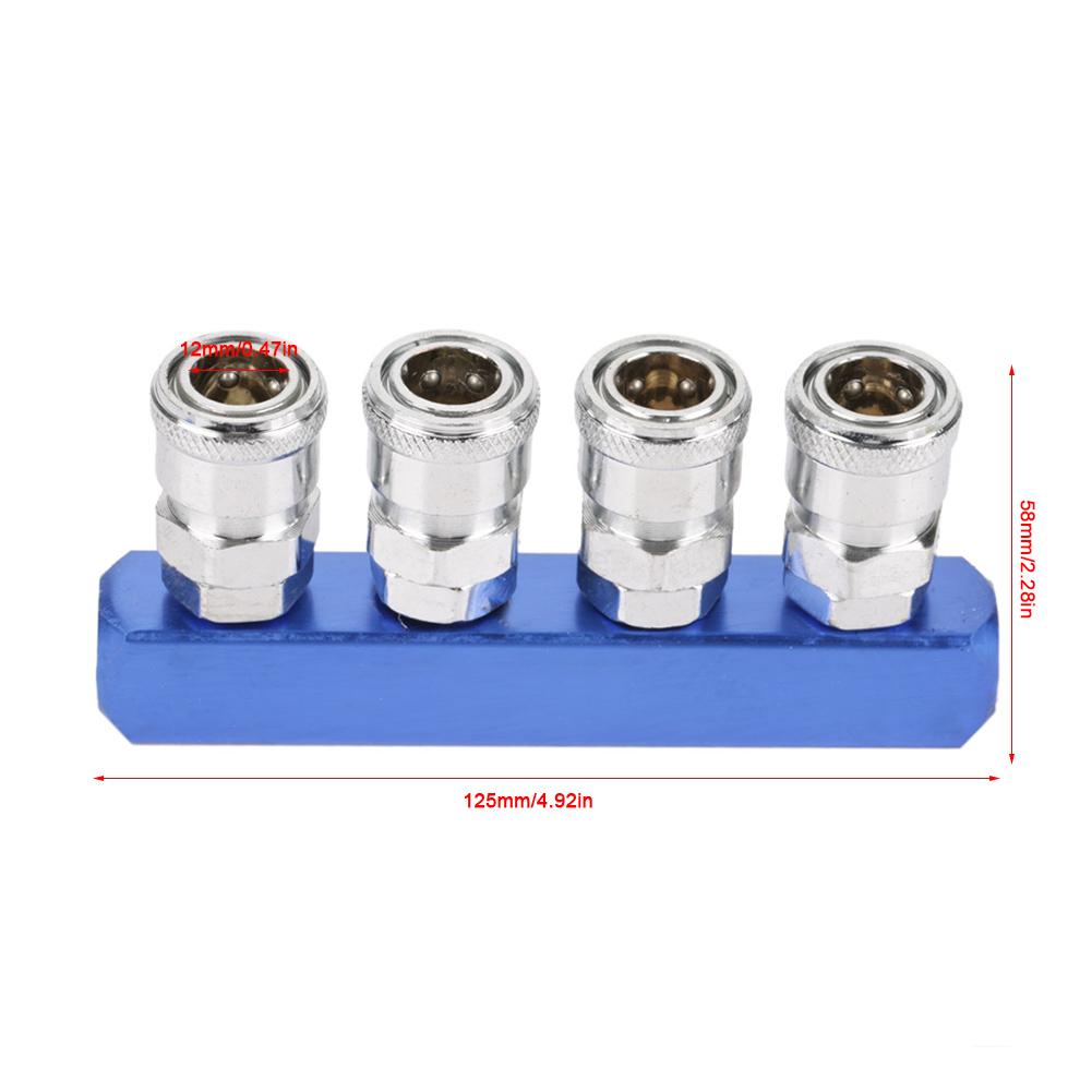 12mm Pneumatic Quick Fitting Female Connector for Air Hose Connecting PT14  (4 Way)