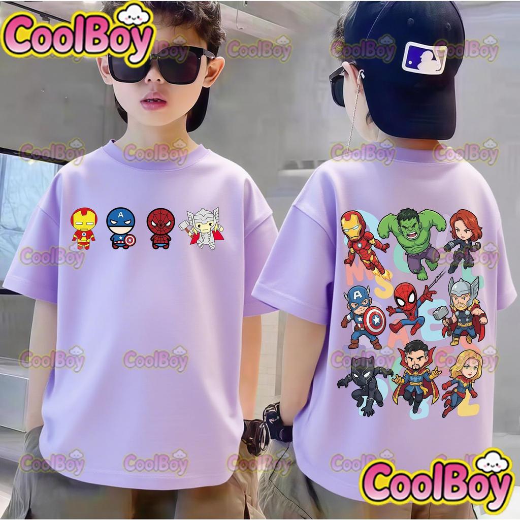 Новый модный повседневный узор с героем мультфильма, короткий рукав 140
