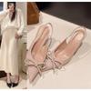 Bow Slingbacks High Heels Sandal For Woman Sexy Pointed Toe Patent Leather High Heels Shoes 2025Summer Elegant Woman Heeled Shoe