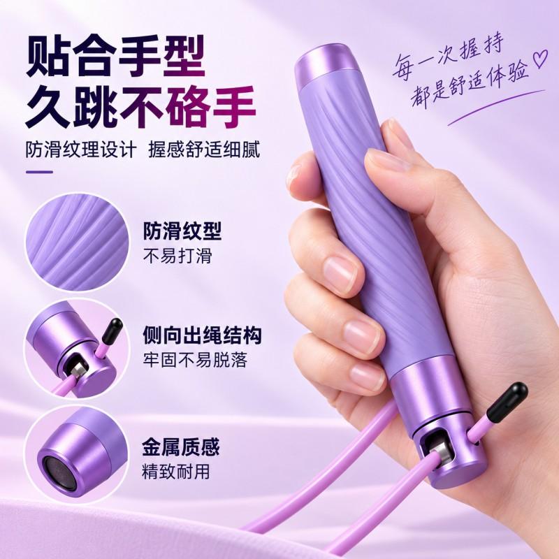 Adjustable Length Jump Rope With Soft Rubber Grip Adults Fitness Training School Sports