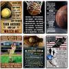 Artisian SPORT Metal Sign Hockey Tin Poster Football Decorative Plate Basketball Baseball Tin Plaque  Wall Decor Garage Bar Pub