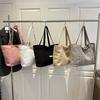 Casual simple portable tote bag women's autumn new largecapacity shoulder bag commuter casual armpit bag