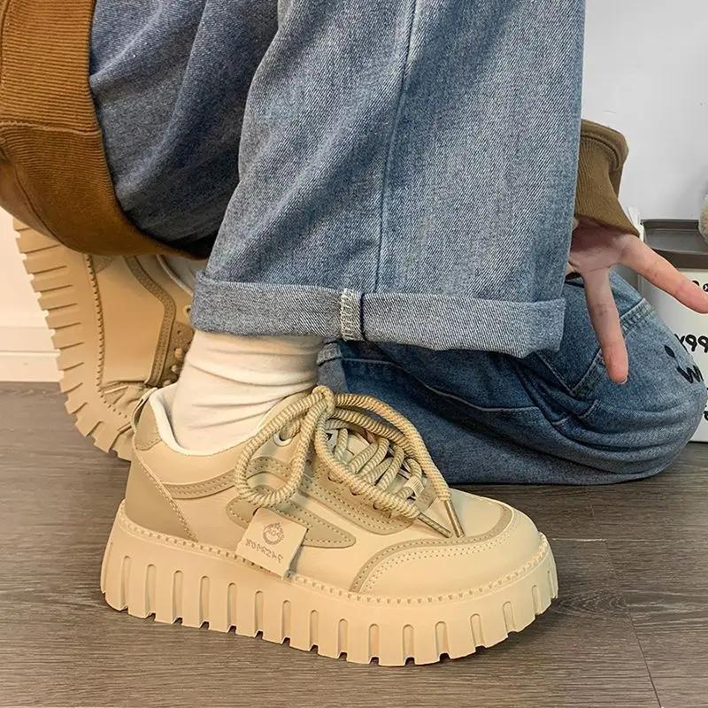 Fashion 2025 New Contrast Color Women's Athletic Shoes High Quality Cheap Y2k Fashion Light Comfortable and Elegant Ladies Footwear Sale