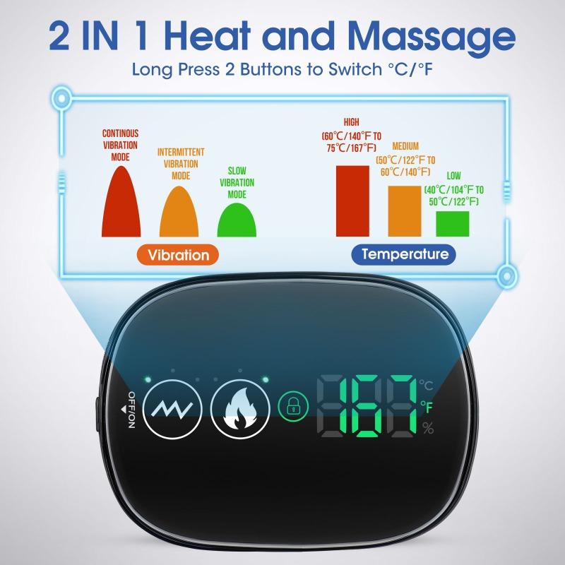 1PC Hole Shoulder Pads Electric Heating Shoulder Pads Electric Heat Compress Neck and Shoulder Joint Strain Heating Vibration Massager