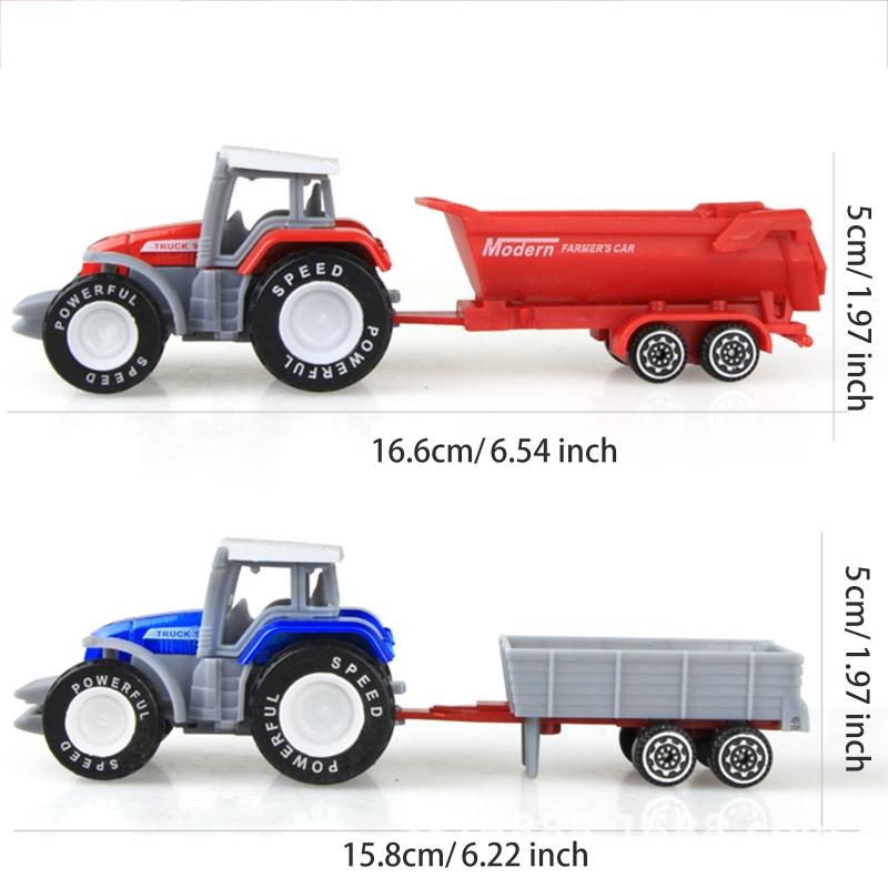 Novelty Children Pull Back Car Toys Grain Loader Harvesters Farm Tractor Pull Back Car for Play Toys Lawn Games Best Gif