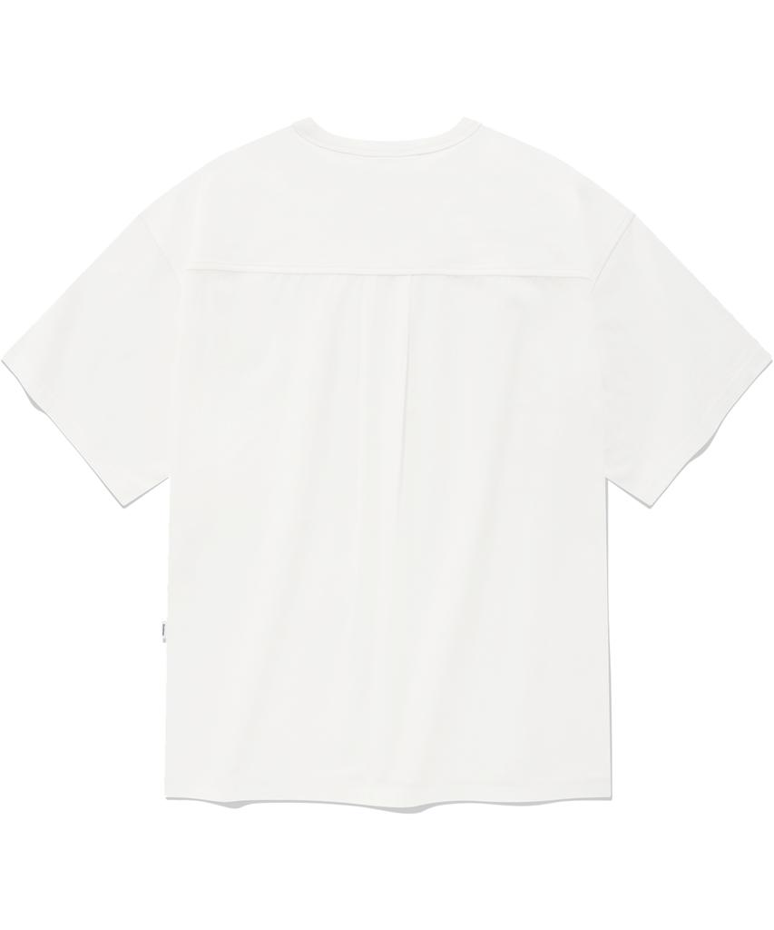 COVERNAT Woven Mix T-Shirt White