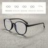 5PCS Round Non-Prescription Reading Glasses - Cute Full Rim PC Frame with Clear Polycarbonate Lenses