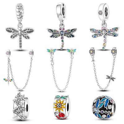 Copper Dragonfly Collection Pendant Bead Charms Suitable Ideal For 3mm Authentic Bracelets Necklaces Do It Yourself Birthday Exquisite Jewellery Gift