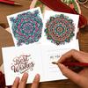12 Pack Diamond Painting Greeting Cards Kit,DIY Bouquet of flowers Handmade Festival Greeting Diamond Art Birthday Creative Card