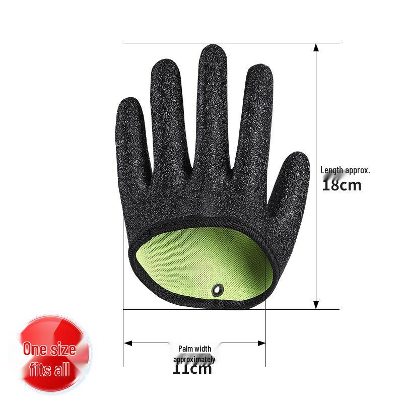 Non-slip Anti-puncture Fishing Gloves with Magnetic Buckle