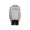 Li Ning Sportlicher Lifestyle Serie Lockerer Rundhals-Pullover Warmes Fleece-Sweatshirt Unisex-Sweatshirt Blume-Grau AWDU917-5