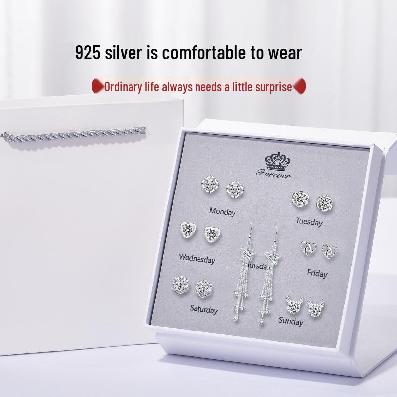 

Набір сережок-китиць зі срібла 925 проби у формі зірок – Подарунок для дівчат на тиждень темпераменту 925 Silver