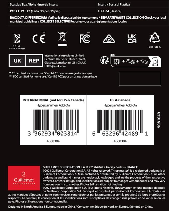 [Produs obișnuit intern] Jantă premium Thrustmaster Hypercar Wheel Add-On pentru PC și console