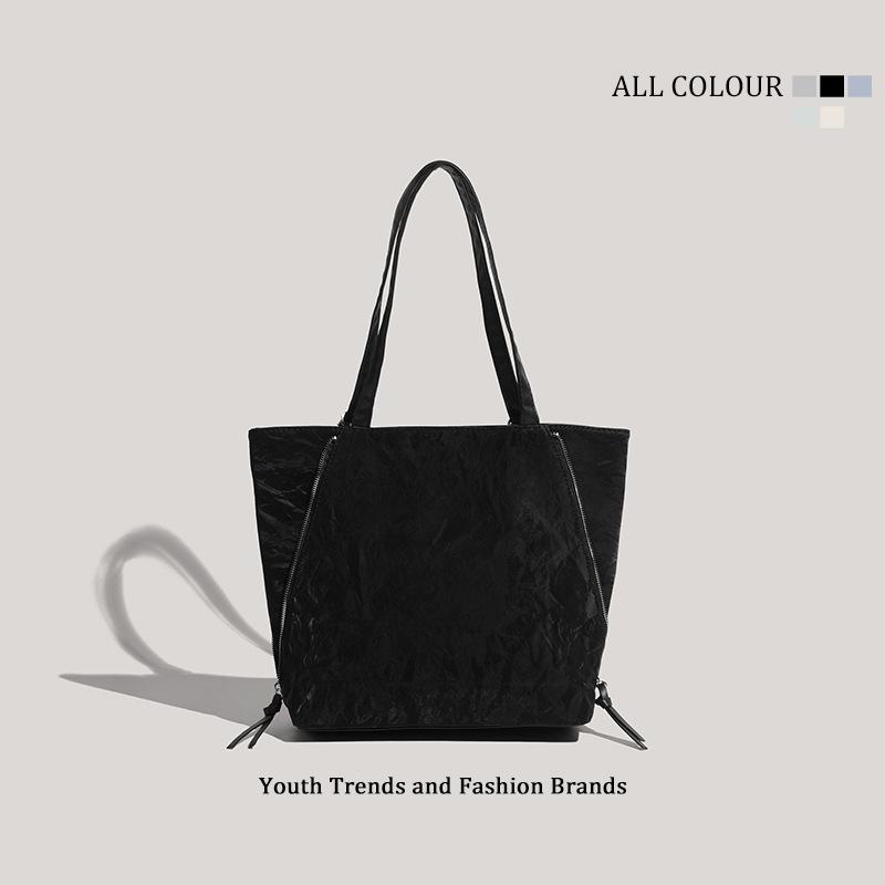 Stylish Large-capacity Backpack Female Students Commute To Class Summer Textured Shoulder Bag Female