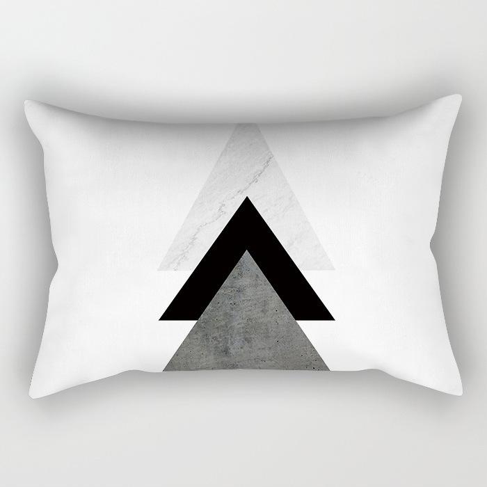 Modern Simple Black And White Geometric Long Strip Pillow Case Sofa Pillow Cushion Cover Premium Durable Quality
