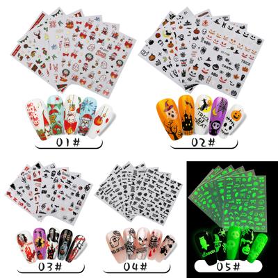 Nail Stickers, Halloween Ghost Skull Cartoon Nail Stickers Nail Stickers