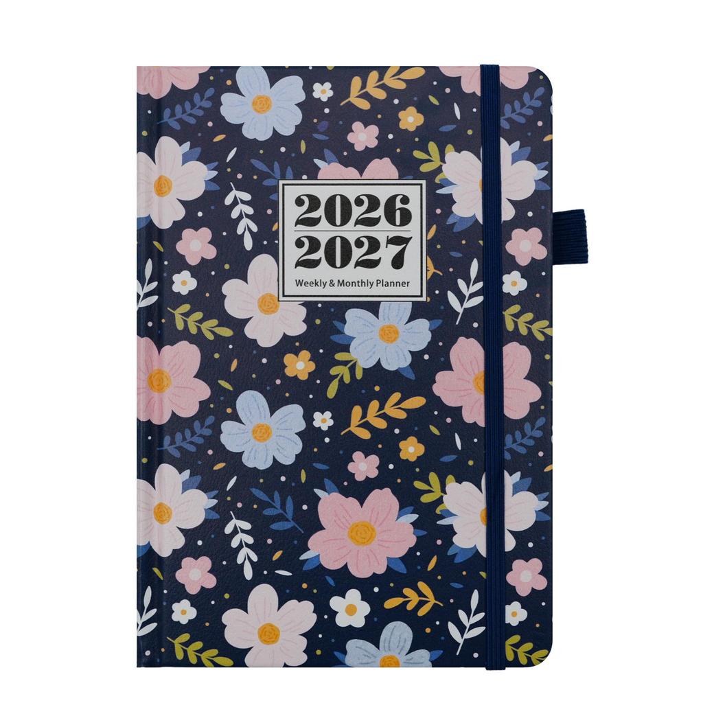 A5 Mid-Year 2026-2027 English-Chinese Planner: Weekly Notebook with Custom Logo.