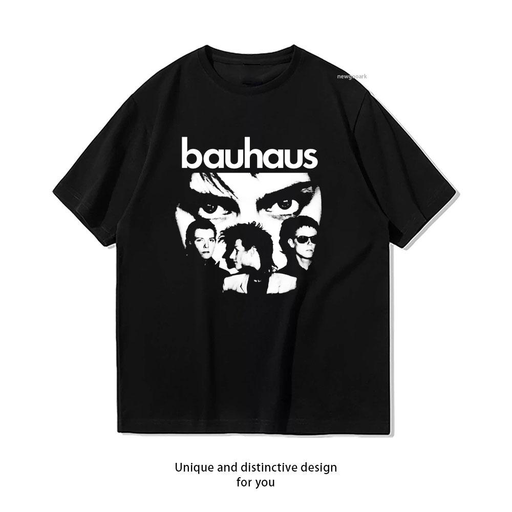 Bauhaus Music Tshirt Man Fashion Casual Gothic Rock and Roll Cotton Graphic T Shirts Camisetas