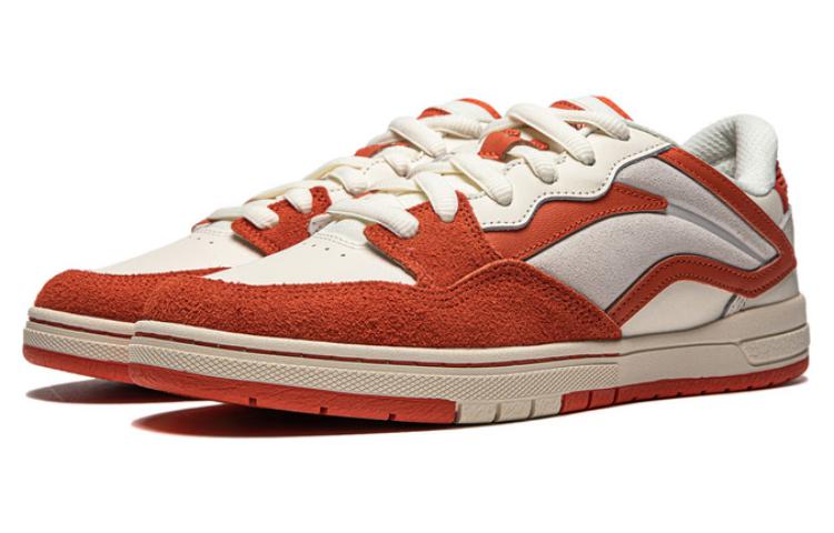 Men's Sneakers Li-Ning Li Ning Slip Resistant Low top Skateboard Shoes Men's Orange White