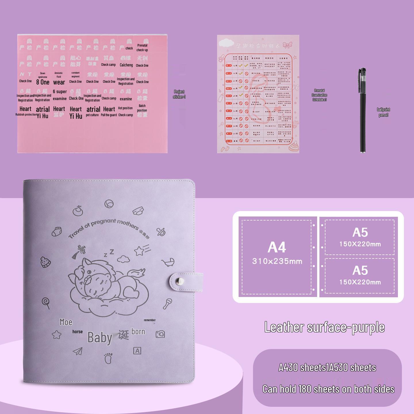 

Prenatal Checkup Record Album: Portable Ultrasound Sheets & Pregnancy Checkup Binder