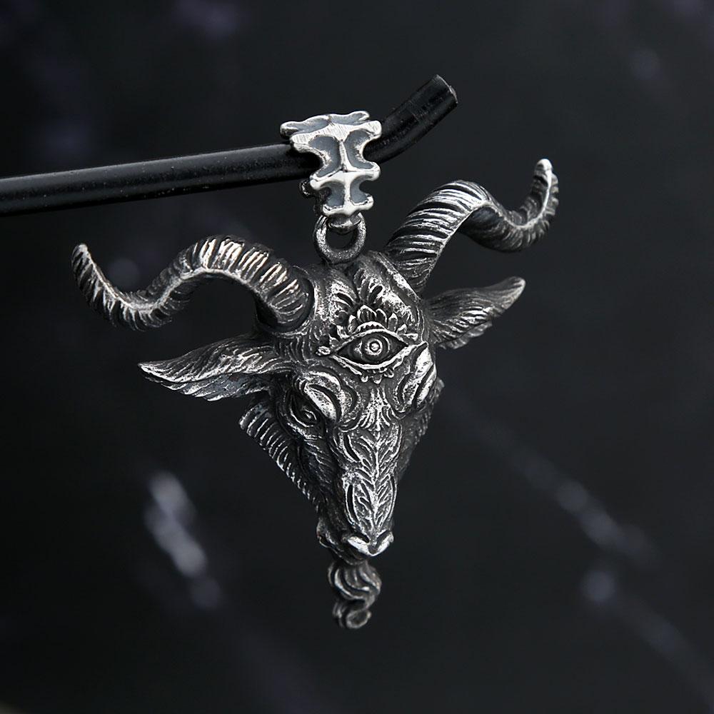 Vintage Domináns Rozsdamentes Acél Viking Fekete Bikafej Medál Nyakláncok Férfiaknak Fiúknak Személyiség Amulett Állat Ékszer Ajándék